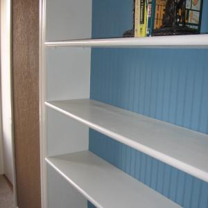 bookshelves after
