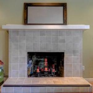 This is how the fireplace looked initially.